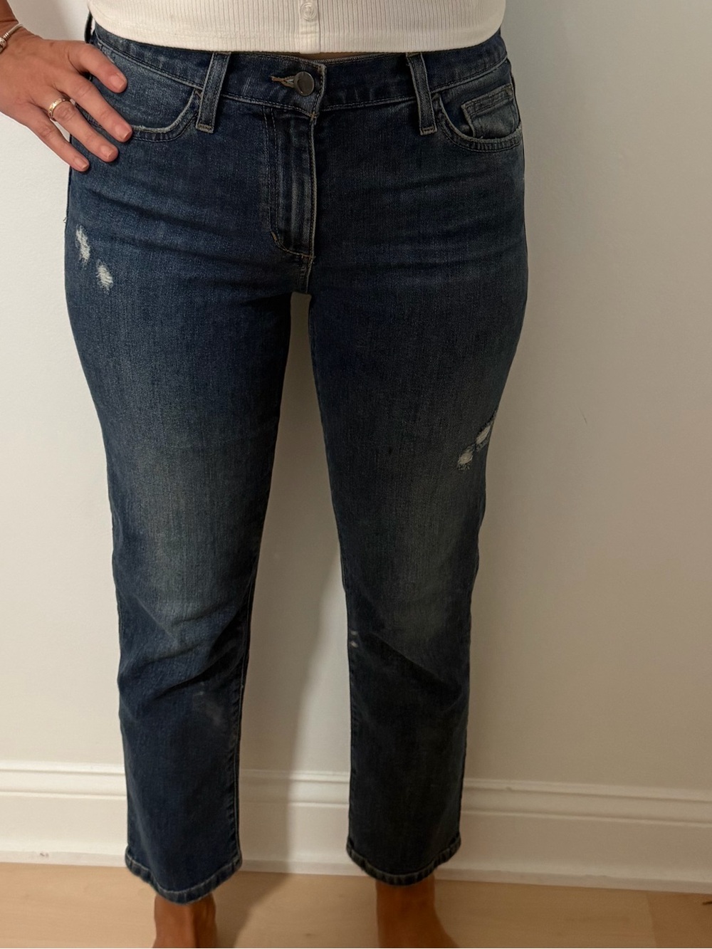 Joe's Jeans Dark Blue Ankle Straight Crop